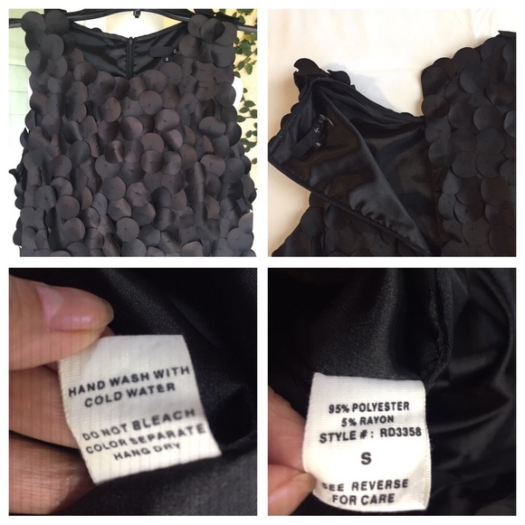 Black Mini Cocktail Dress Size Small By Ryu - Picture 8 of 11